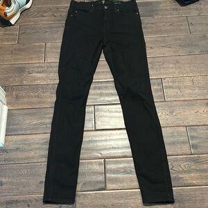 EUC 7 for all Mankind High waist skinny black Jean size 29